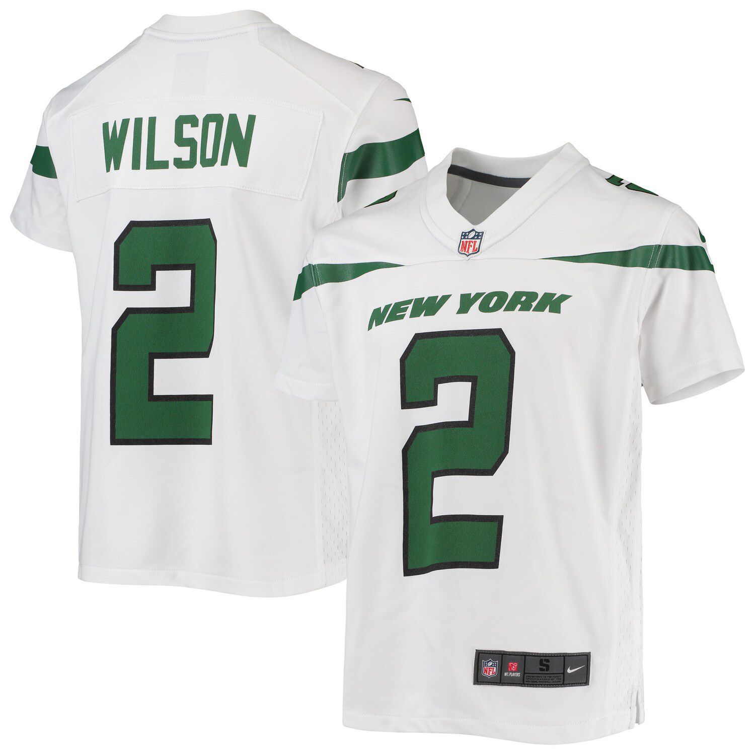 Men's Nike Zach Wilson White New York Jets 2021 NFL Draft First Round Pick  Game Jersey