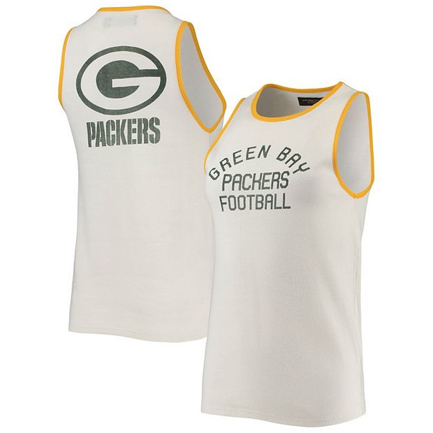 Junk Food Women's White and Gold Green Bay Packers Throwback Pop