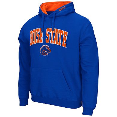Men's Colosseum Royal Boise State Broncos Arch & Logo 3.0 Pullover Hoodie