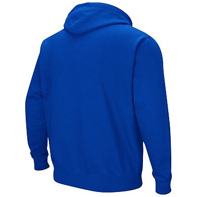 Men's Colosseum Royal Boise State Broncos Arch & Logo 3.0 Pullover Hoodie