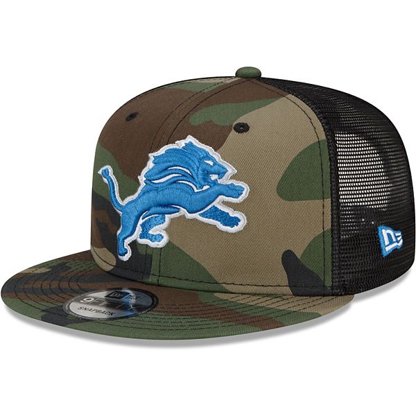 Men's New Era Camo/Natural Detroit Lions 9TWENTY Trucker Snapback Hat