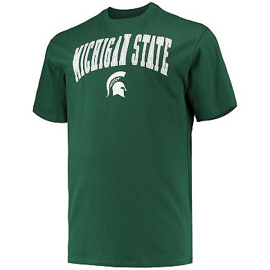 Men's Champion Green Michigan State Spartans Big & Tall Arch Over Wordmark T-Shirt
