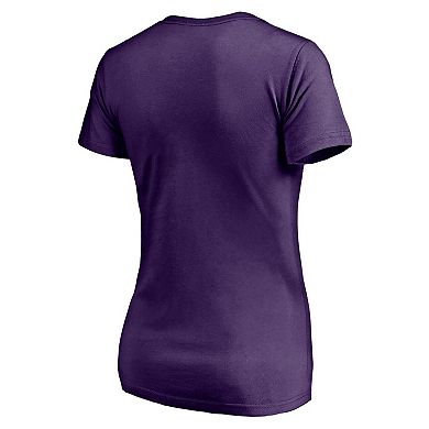 Women's Fanatics Branded Purple Baltimore Ravens Hometown Collection Wildcat V-Neck T-Shirt