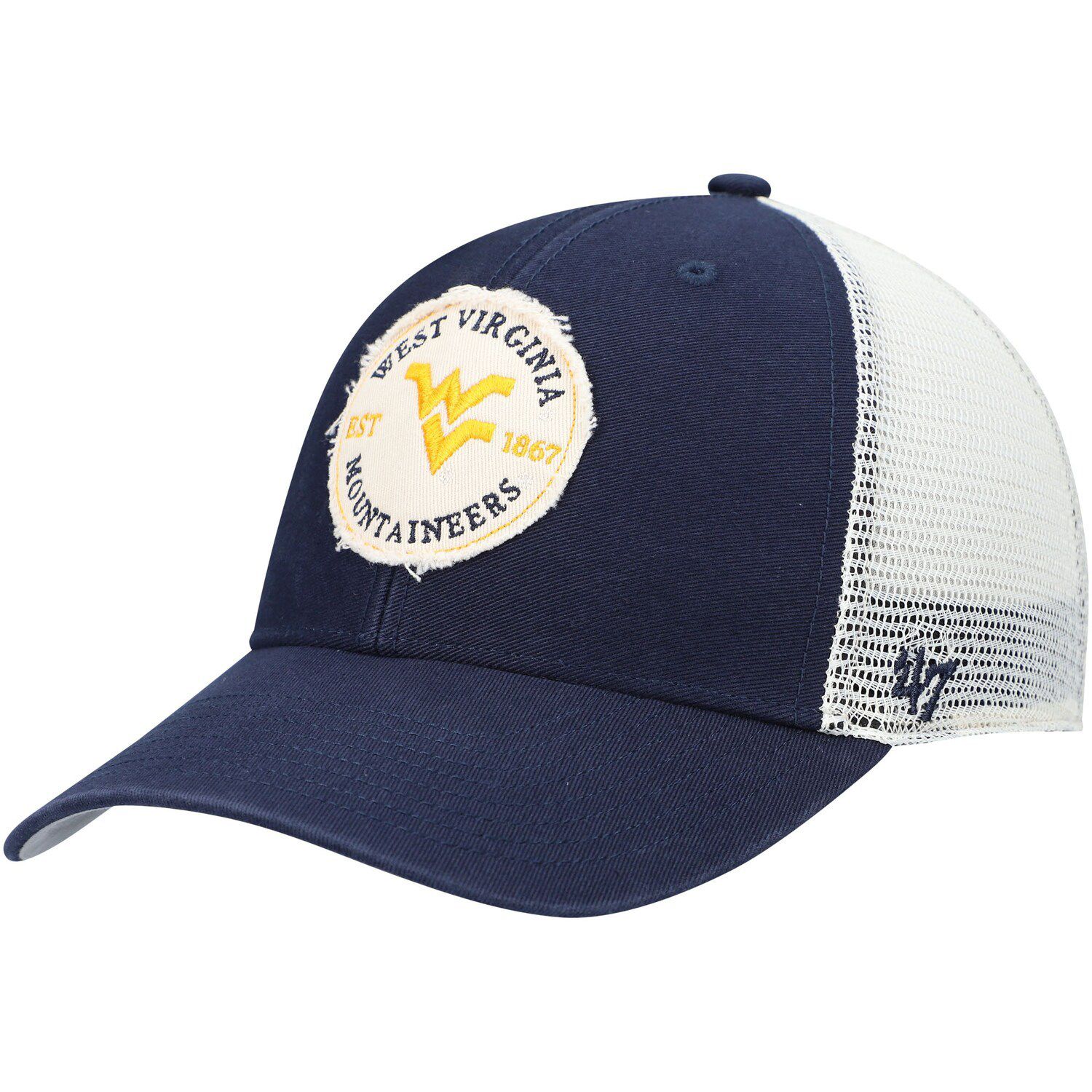 Image for Unbranded Men's '47 Navy West Virginia Mountaineers Howell MVP Trucker Snapback Hat at Kohl's.