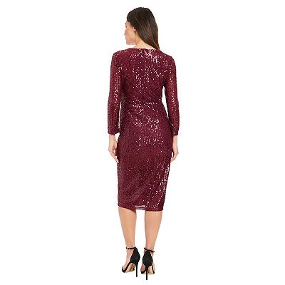 glitter long sleeve midi dress O Neck Long Sleeve Luxury Sequin Feather Midi Dress Elegant White Sequ –  Bartolini main image 0