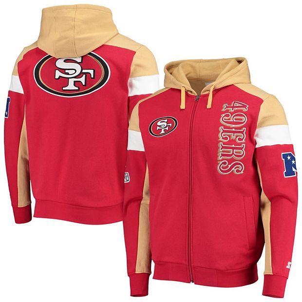 Men's Pro Standard Scarlet San Francisco 49ers Hybrid Woven Full-Zip Hoodie