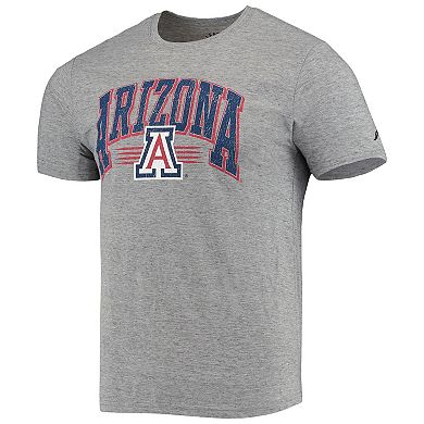 Men's League Collegiate Wear Heathered Gray Arizona Wildcats Upperclassman Reclaim Recycled Jersey T-Shirt
