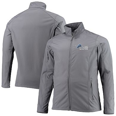 Men's Dunbrooke Silver Detroit Lions Big & Tall Sonoma Softshell Full-Zip Jacket