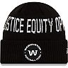 Youth New Era Black Washington Football Team Social Justice Cuffed Knit Hat