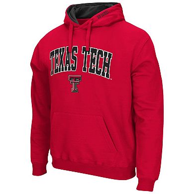 Men's Colosseum Red Texas Tech Red Raiders Arch & Logo 3.0 Pullover Hoodie