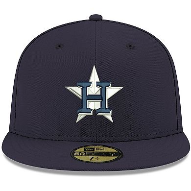 Men's New Era Navy Houston Astros Logo White 59FIFTY Fitted Hat