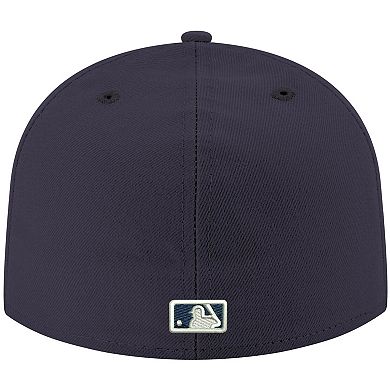 Men's New Era Navy Houston Astros Logo White 59FIFTY Fitted Hat