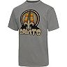 Men's Junk Food Graphite New Orleans Saints Wonderland Infinity Vibe T-Shirt