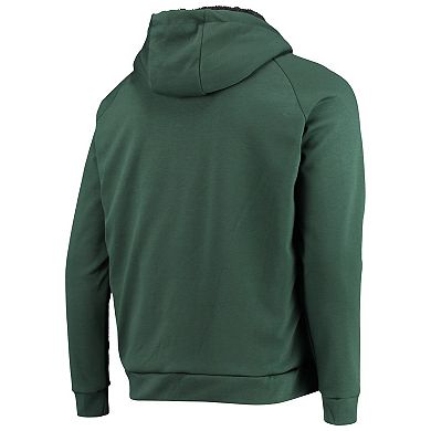 Men's Dunbrooke Green Green Bay Packers Shag Tri-Blend Full-Zip Raglan Hoodie