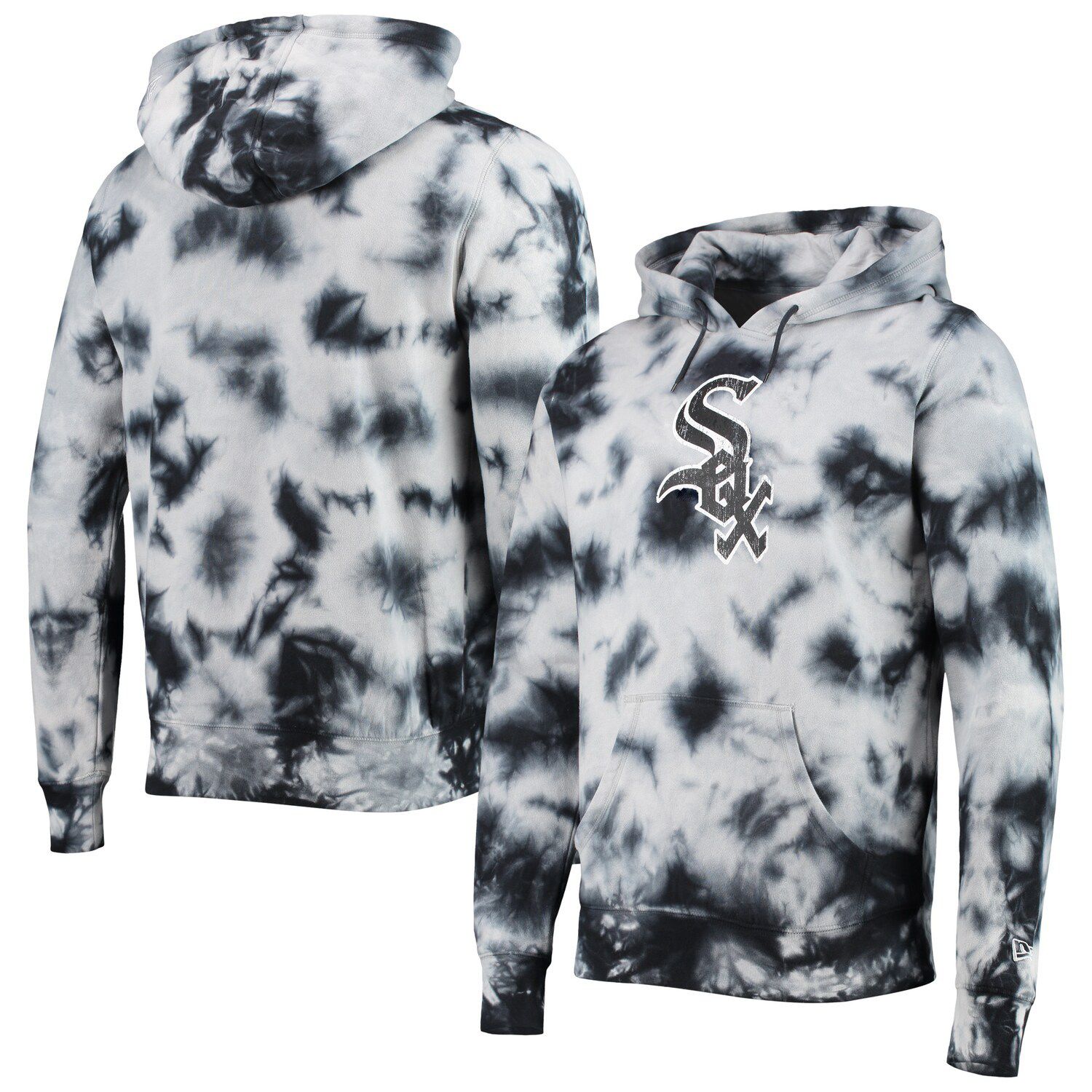 Men's New Era Royal New York Giants Tie-Dye Pullover Hoodie