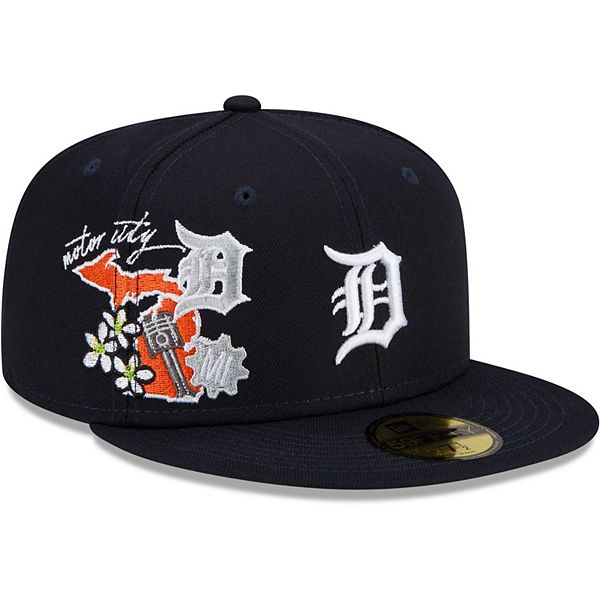 Men's New Era Navy Detroit Tigers City Cluster 59FIFTY Fitted Hat