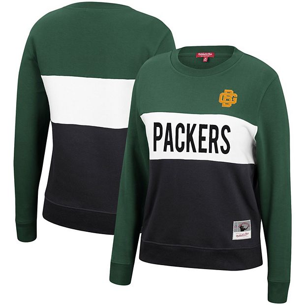 Women's Mitchell & Ness Green/Black Green Bay Packers Color Block
