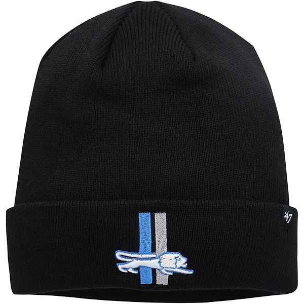 Men's '47 Black Detroit Lions Legacy Cuffed Knit Hat