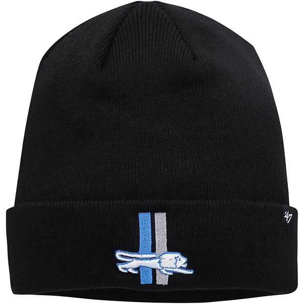 Men's '47 Black Detroit Lions Legacy Cuffed Knit Hat