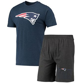 Men's Concepts Sport Charcoal/Navy New England Patriots Meter T-Shirt & Shorts Sleep Set