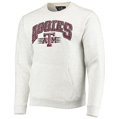 Men's League Collegiate Wear Heathered Gray Texas A&M Aggies Upperclassman Pocket Pullover Sweatshirt