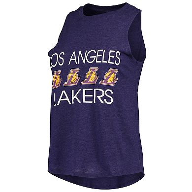 Women's Concepts Sport Black/Purple Los Angeles Lakers Tank Top & Pants Sleep Set