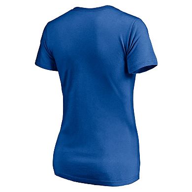 Women's Fanatics Branded Royal New York Giants Hometown Collection Wildcat V-Neck T-Shirt