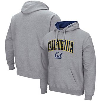 Men's Colosseum Heathered Gray Cal Bears Arch & Logo 3.0 Pullover Hoodie