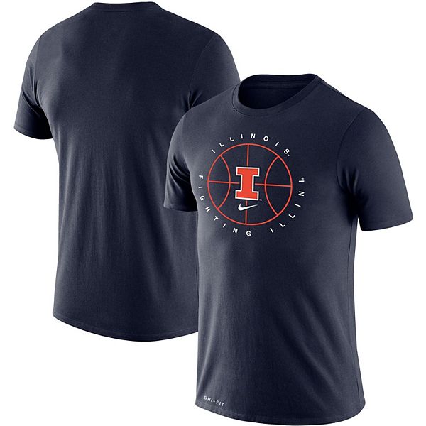 Men's Nike Navy Illinois Fighting Illini Basketball Icon Legend Performance TShirt