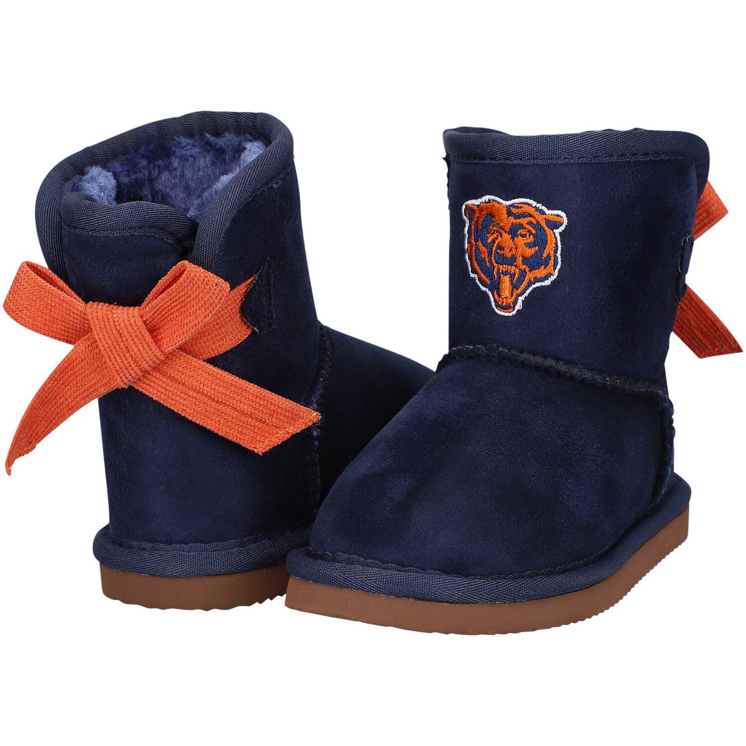 Image for Unbranded Girls Toddler Cuce Navy Chicago Bears Low Team Ribbon Boots at Kohl's.