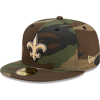 Men s New Era Camo New Orleans Saints Woodland 59FIFTY Fitted Hat