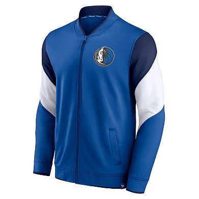 Men's Fanatics Branded Blue/Navy Dallas Mavericks League Best Performance Full-Zip Jacket