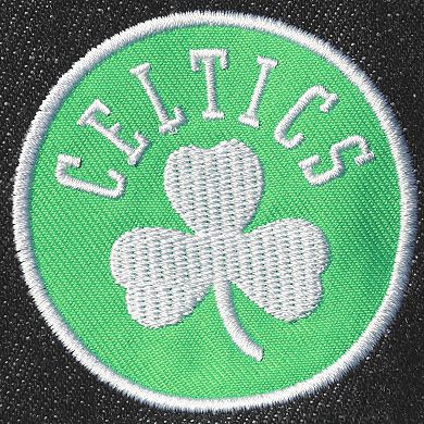 Women's The Wild Collective Black Boston Celtics Patch Denim Button-Up Jacket