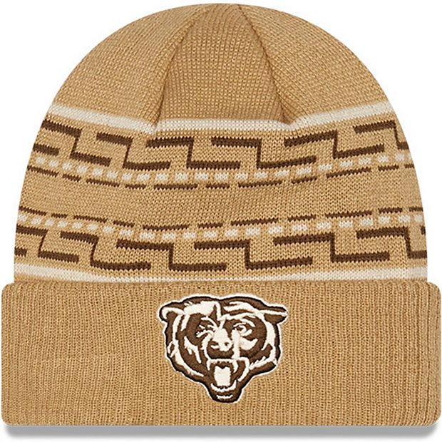 Men's New Era Tan Chicago Bears Dude Cuffed Knit Hat