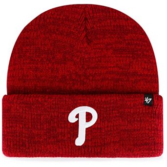 Men's '47 Red Philadelphia Phillies Brain Freeze Cuffed Knit Hat