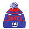 Youth '47 Red/Royal New York Giants Playground Cuffed Knit Hat With Pom