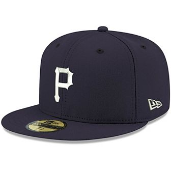 Men's New Era Navy Pittsburgh Pirates White Logo 59FIFTY Fitted Hat