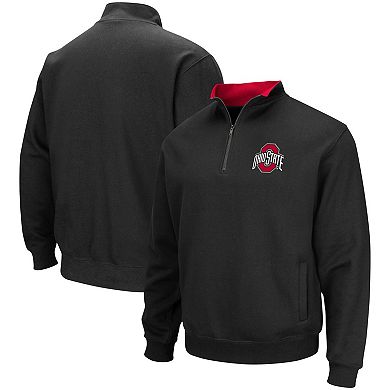 Men's Colosseum Black Ohio State Buckeyes Tortugas Team Logo Quarter-Zip Jacket