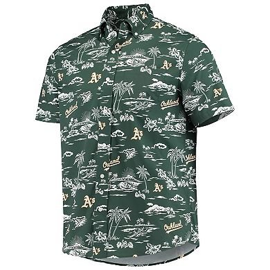 Men's Reyn Spooner Green Oakland Athletics Kekai Button-Down Shirt