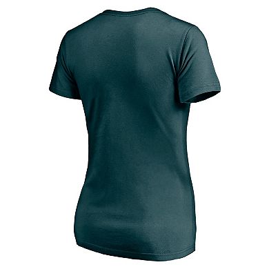 Women's Fanatics Midnight Green Philadelphia Eagles Hometown Collection Wildcat V-Neck T-Shirt