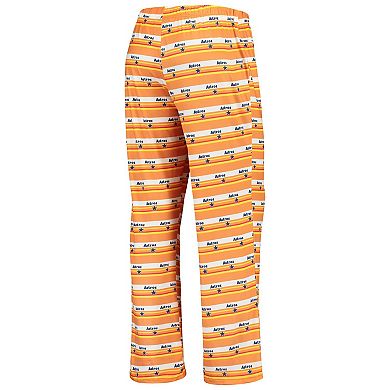 Women's Orange Houston Astros Retro Print Sleep Pants