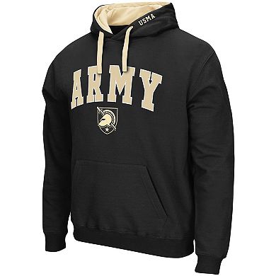 Men's Colosseum Black Army Black Knights Big & Tall Arch & Logo 2.0 Pullover Hoodie