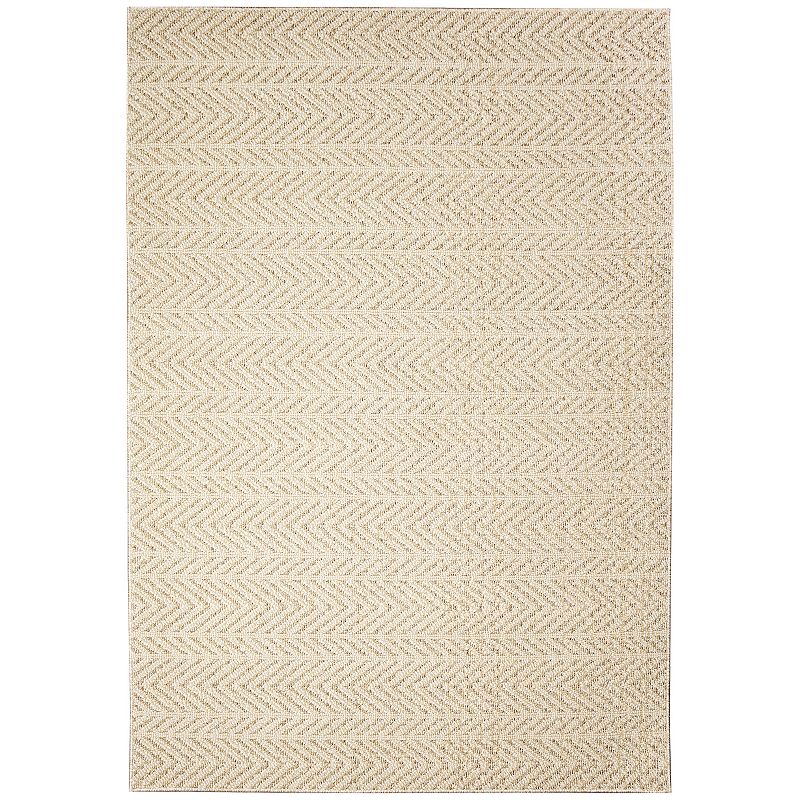 Liora Manne Dunes Chevron Indoor/Outdoor Rug, Brown, 6.5X9.5 Ft