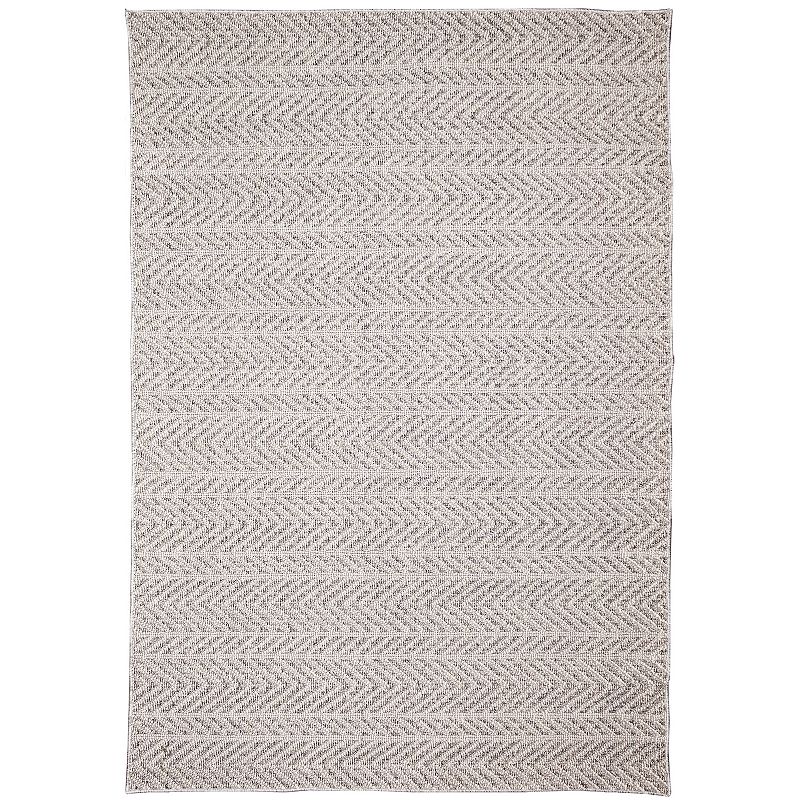 Liora Manne Dunes Chevron Indoor/Outdoor Rug, Grey, 5X7 Ft