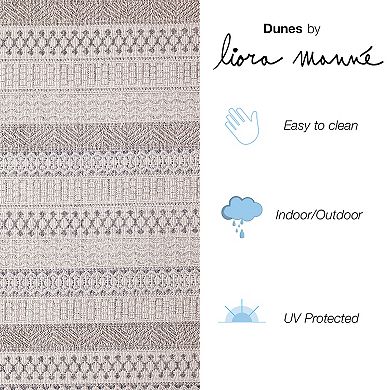 Liora Manne Dunes Geo Stripe Indoor/Outdoor Rug