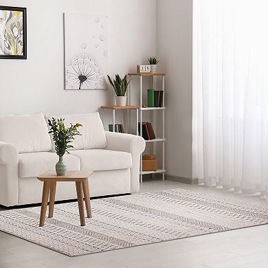 Liora Manne Dunes Geo Stripe Indoor/Outdoor Rug