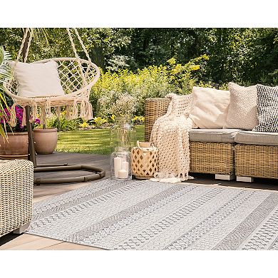 Liora Manne Dunes Geo Stripe Indoor/Outdoor Rug