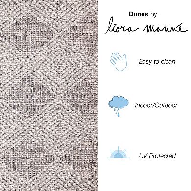 Liora Manne Dunes Modern Diamond Indoor/Outdoor Rug