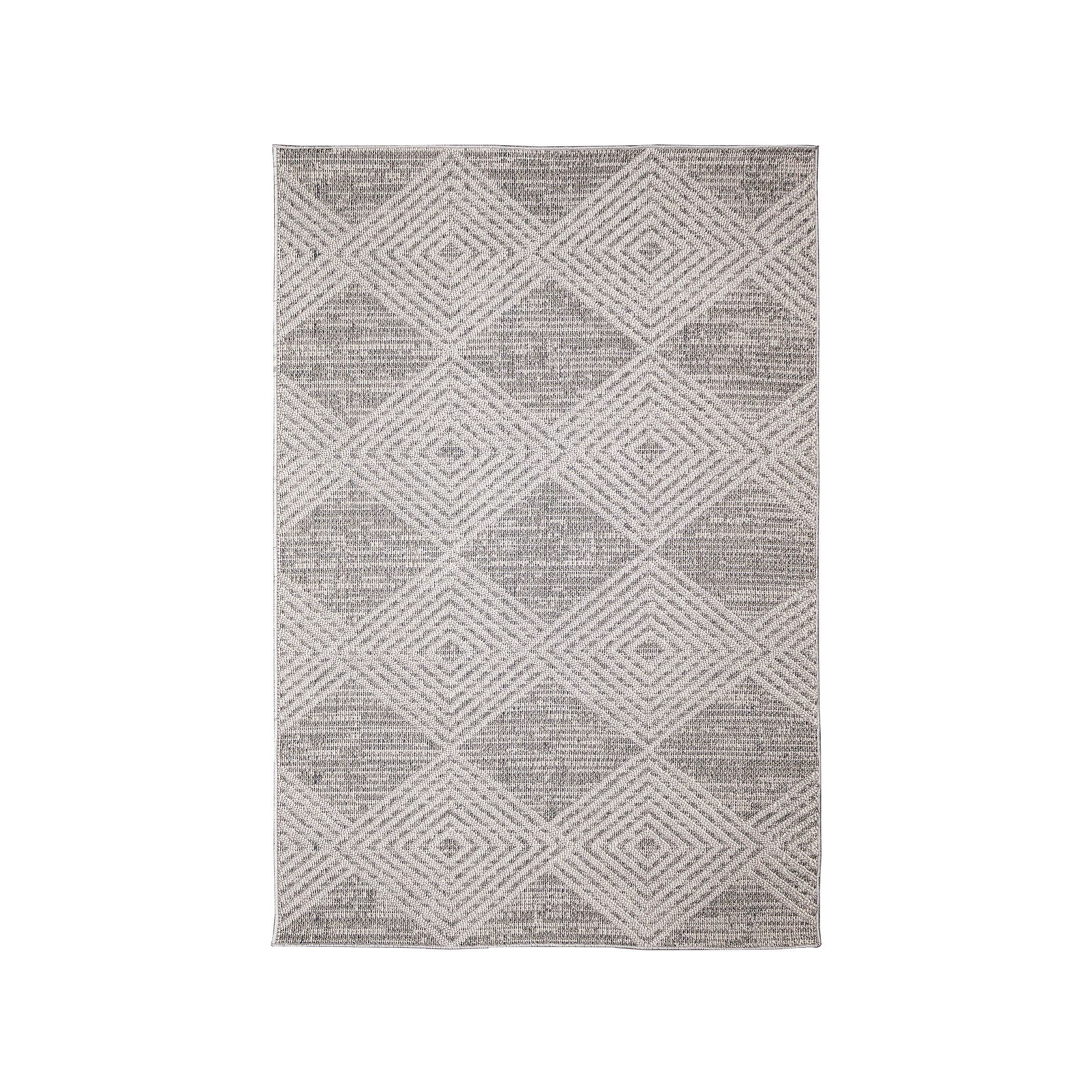 Liora Manne Dunes Modern Diamond Indoor/Outdoor Rug, Silver