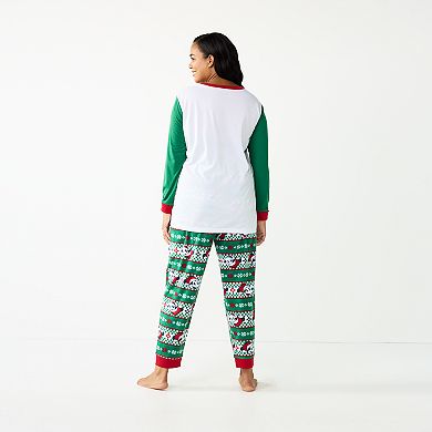 Disney's Mickey Mouse Plus Size Jammies For Your Families® "Holiday Party Mickey" Pajama Set